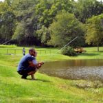 fishing activity at Faulkner's Ranch company picnics